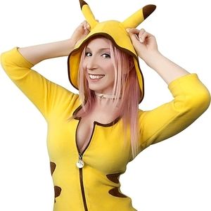 Yellow Pikachu-Inspired Costume Onesie
